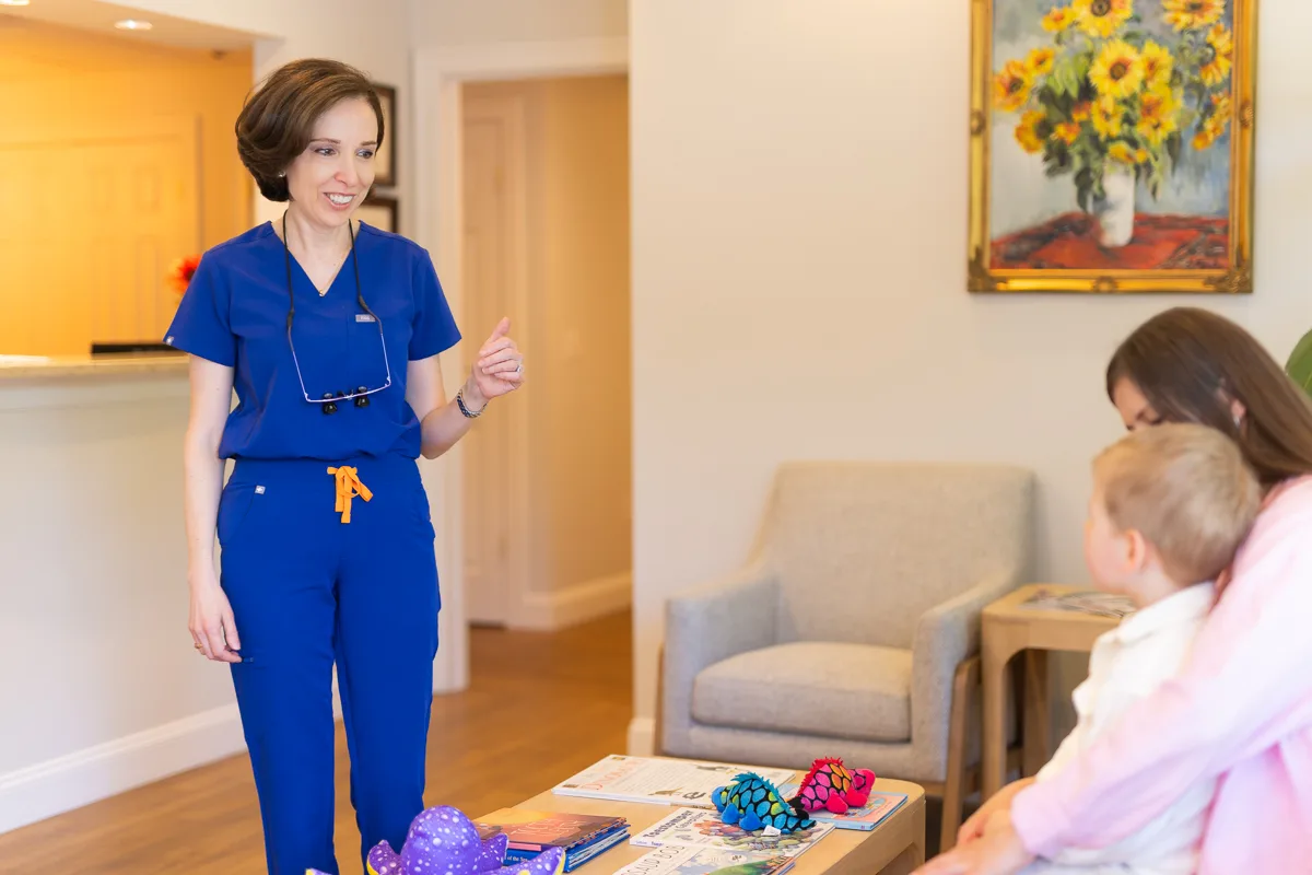 Dr. Kate Kiguradze in the Darien Pediatric Dentistry waiting room